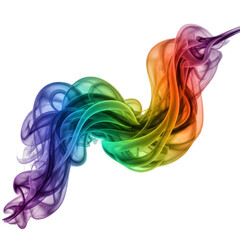 Rainbow unicorn silhouette with flowing mane and glowing horn