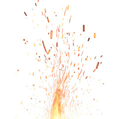 Vibrant fireworks display on a dark night