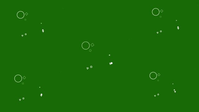 Circle Burst 4K Animation, Shiny Circle Bursting Fireworks Explosion Line Shape Blast, Glowing Rings Pop Up Motion Graphics, Transparent Alpha Channel Loop, green Screen Background