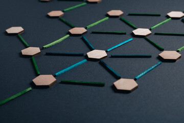 Decentralized network structure distributed organization system without central hub