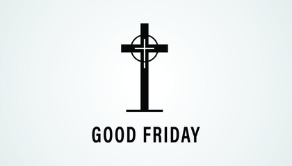 Good Friday Christian Cross Symbol with Subtle Cross Detail