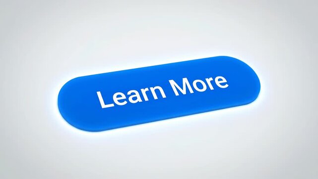 Drive engagement now with a blue 3D Learn More button, perfect for website design or digital marketing campaigns.