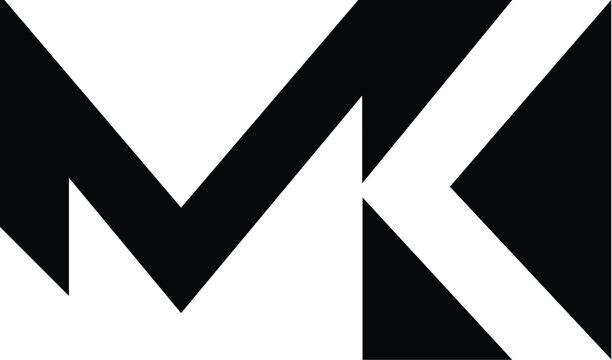Letter MK minimalist logo