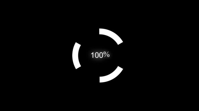 Segmented circular waiting progress indicator animation