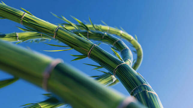 Visual metaphor of Agile mindset flexible bamboo bending in the wind, not breaking. 