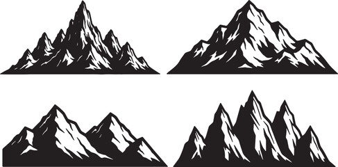 Fototapeta premium set of mountain silhouettes