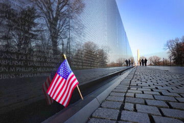 Vietnam Memorial in Washing DC Public Property Disply of Patriot