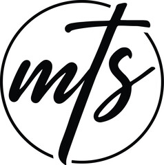 Letter mts fashion logo