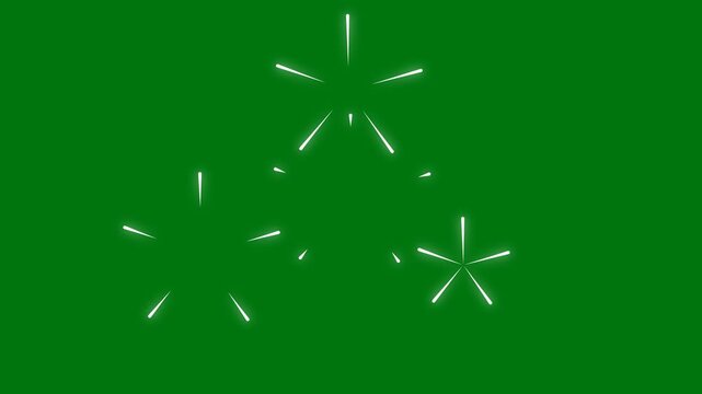 Circle firework display animation, over glowing line burst, on green screen background. glowing ellipse blast with shiny pop-up explosion effect, circle bursting firework motion graphics. 4k