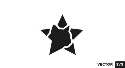 Broken Star Icon Silhouette