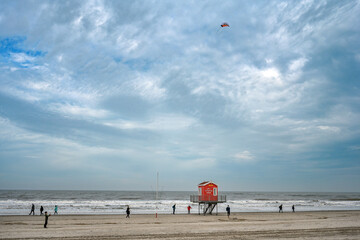 Herbsttag am Strand der Insel Langeoog