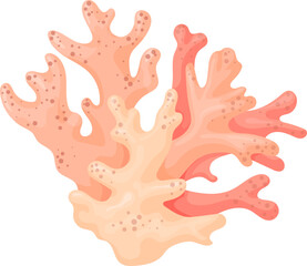 Obraz premium Exotic underwater branch. Reef coral polyp icon