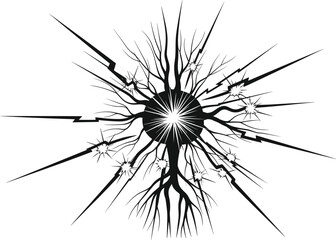 Black Neuron Explosion white nervous system