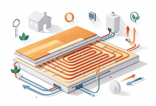 Innovative Underfloor Heating System Featuring Advanced Hydronic Technology and Eco Friendly Components Design for Optimized Energy Efficiency and Sustainable Comfort