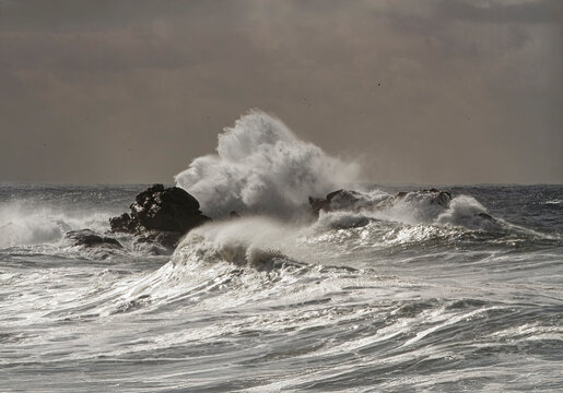 December rough sea