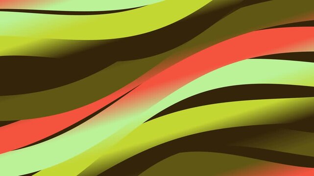 Abstract flowing colorful wave patterns with vibrant shades of green red and black for mesmerizing