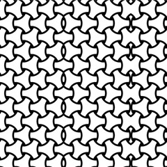 black and white seamless pattern with hexagons