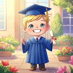 卒業おめでとう！水彩風デジタルイラスト