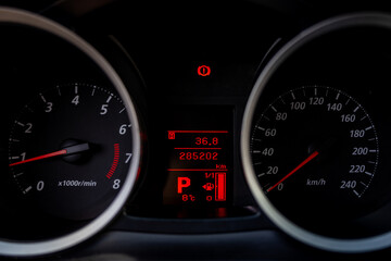 Fototapeta premium Car Dashboard Instrument Panel