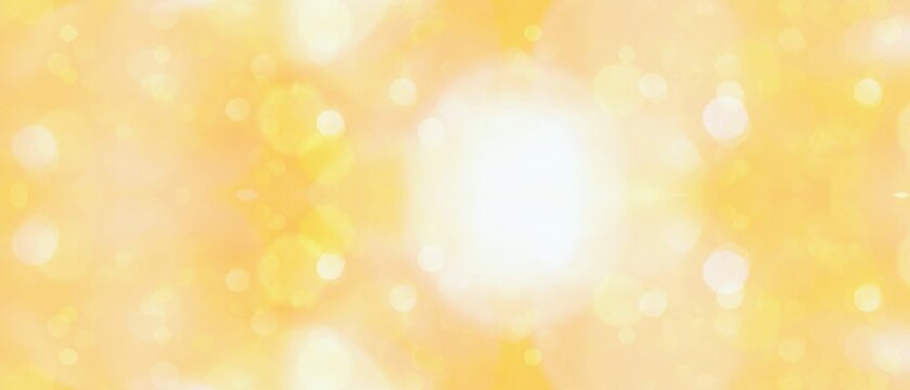 Bright and vibrant abstract yellow background with bokeh lights and soft glowing effect creating a sense of warmth and sunshine
