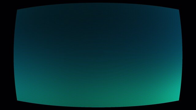 Retro CRT monitor screen with green gradient and scanlines on black background for vintage tech aesthetic and cybersecurity terminal concept