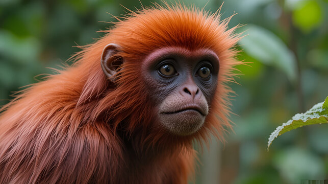 Red Uakari Monkey, a unique primate species, facing habitat loss