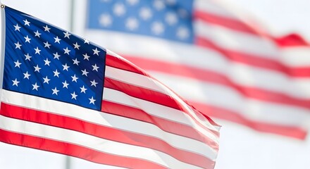 Memorial day tribute honoring fallen heroes with patriotic american flags