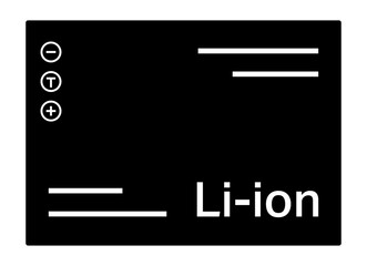 リチウムイオンバッテリーのシルエット
