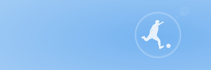 Fussball Spieler Header Blau Vektor Illustration mit Copy Space und svg unter 60 kB © sh99