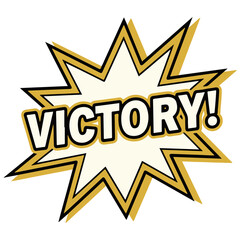 Fototapeta premium Victory comic book style graphic