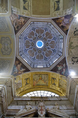 Fototapeta premium Interior of the Church of San Pietro in Banchi in Genoa, located in the heart of the historic center Genoa Italy