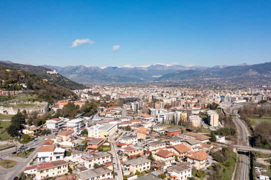 View from above of Colleferro in Italy