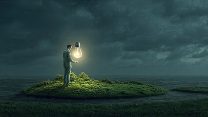 silhouette of a woman in a field