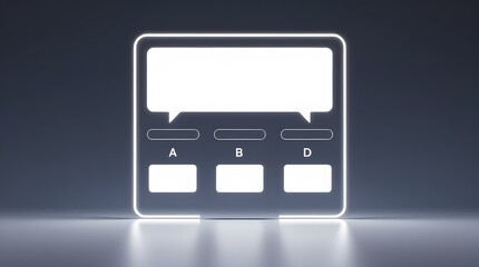 Abstract Cyberpunk Presentation Stage with Interactive Selection Menu