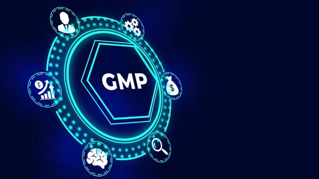 Good Manufacturing Practice Compliance and Industrial Quality Standard Control. Business, Technology, Internet and Network Concept.