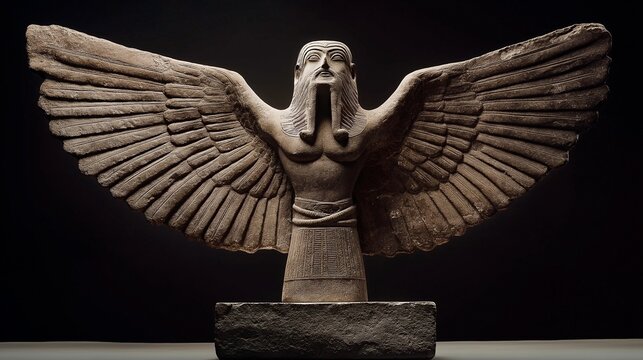 statue of the angel in the museum