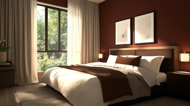 visualization of a bedroom with a bed