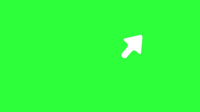 A white arrow pointing to the right on a bright green background.