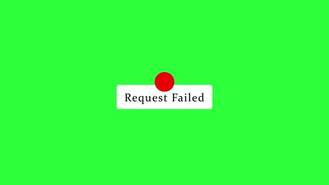 Digital Defeat: A visual representation of a system request failing, using a minimalistic design to communicate the message effectively.