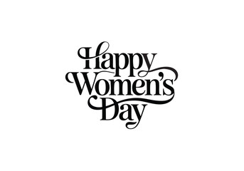 Happy Women&rsquo;s Day Classic Elegant Serif Typography Design