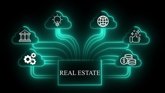 An eco energy concept vector illustration featuring business technology icons and web communication symbols for modern social network marketing and internet design