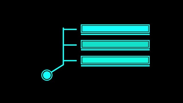 the callous rectangle - mov - Futuristic HUD Elements. Animation of HUD elements colorful callout for text 4K video. HUD elements on black background