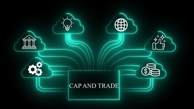 Business technology vector illustration of an eco friendly bulb concept with arrows and marketing icons for a sustainable social network design