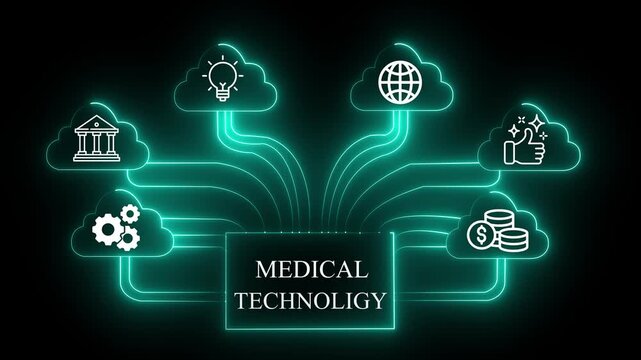 MEDICALA vector design set of an energy saving light bulb eco concept icon featuring business technology symbols for web and mobile network communication