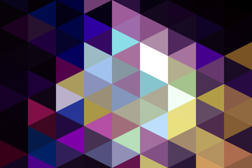 Obraz premium a digital abstract artwork featuring a pattern of colorful geometric triangles, commonly used for creative purposes, modern branding, annual report covers, brochures, or digital media