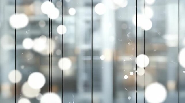 Bubbles appear and sparkle in different areas, reflecting light in everyday locations during various times of the day
