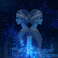 AI Geminiの双子座。星占い。星座