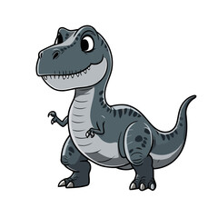 Fototapeta premium cute sticker image of a t-rex 