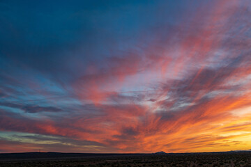 Sunset over the Mojave Desert