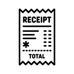 Fototapeta premium A simple black and white illustration of a receipt